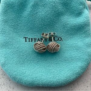 Tiffany & Co. Silver Twist Knot Earrings